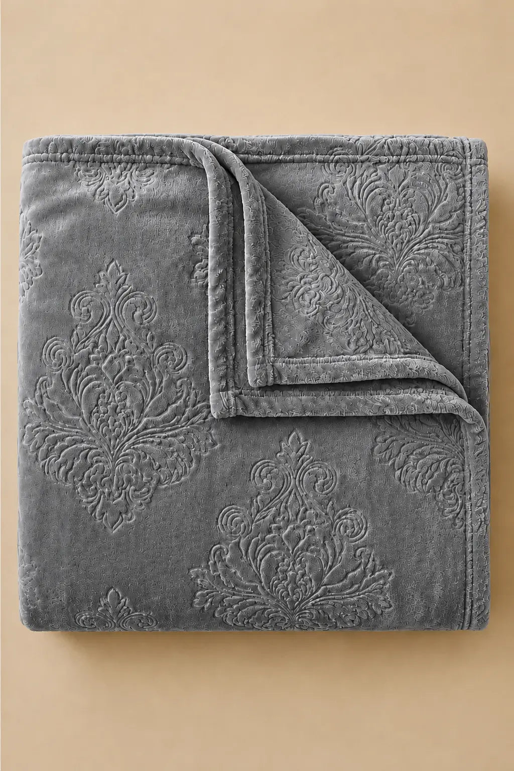 Grey Embossed Blanket