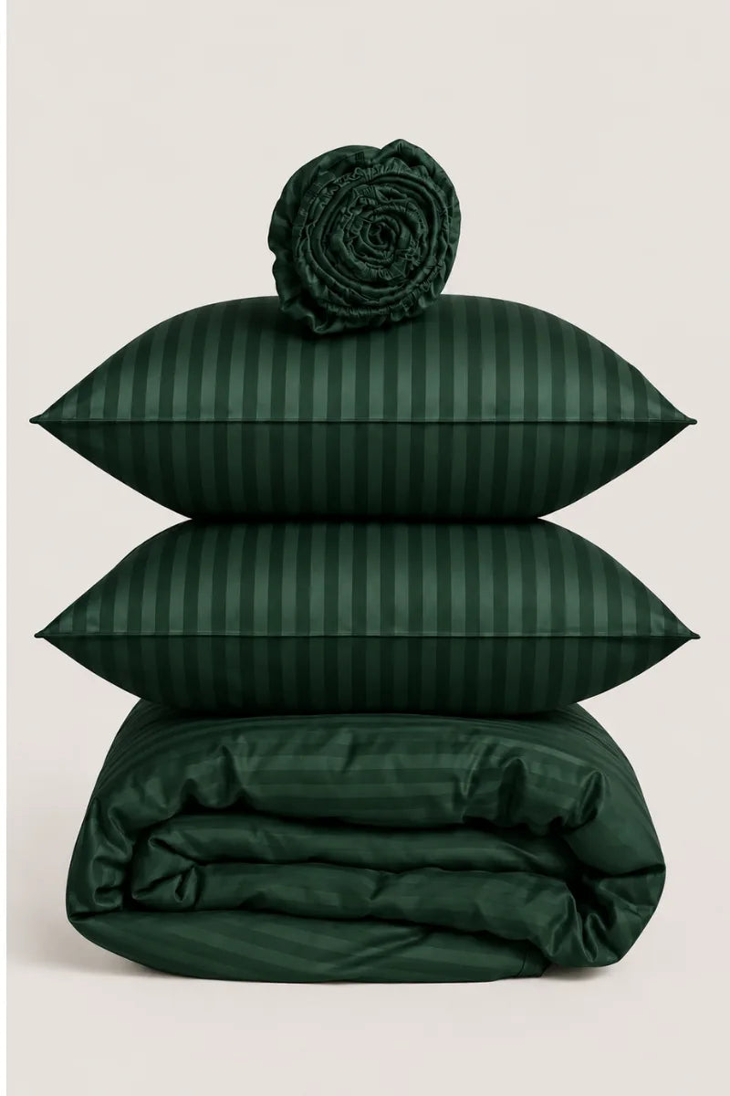 Emerald Green Quilt Cover Set (6PCS - King Size)