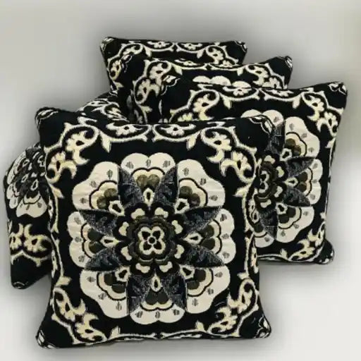 5 PCS Velvet Jacquard Cushion Covers Set