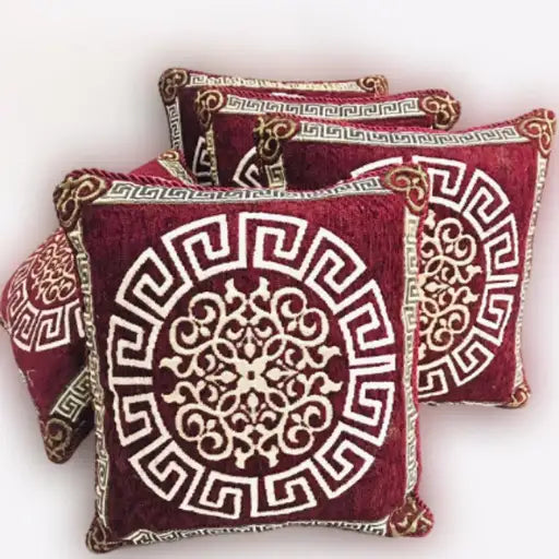 5 PCS Velvet Jacquard Cushion Covers Set
