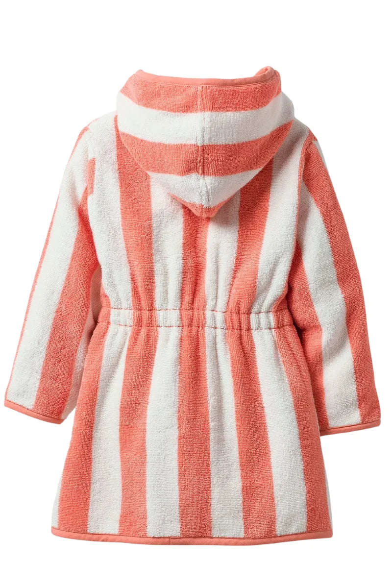 Striped Bathrobe for Children, Transat - striped orange