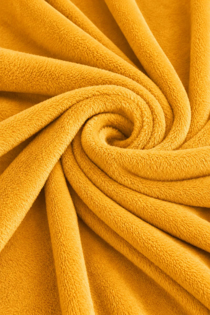 Yellow Fleece Throw Blanket