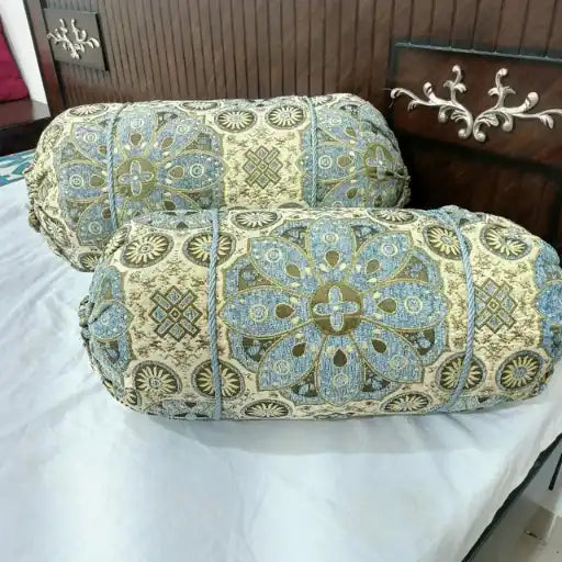 Velvet Jacquard Round Pillow Covers — Pack of 2