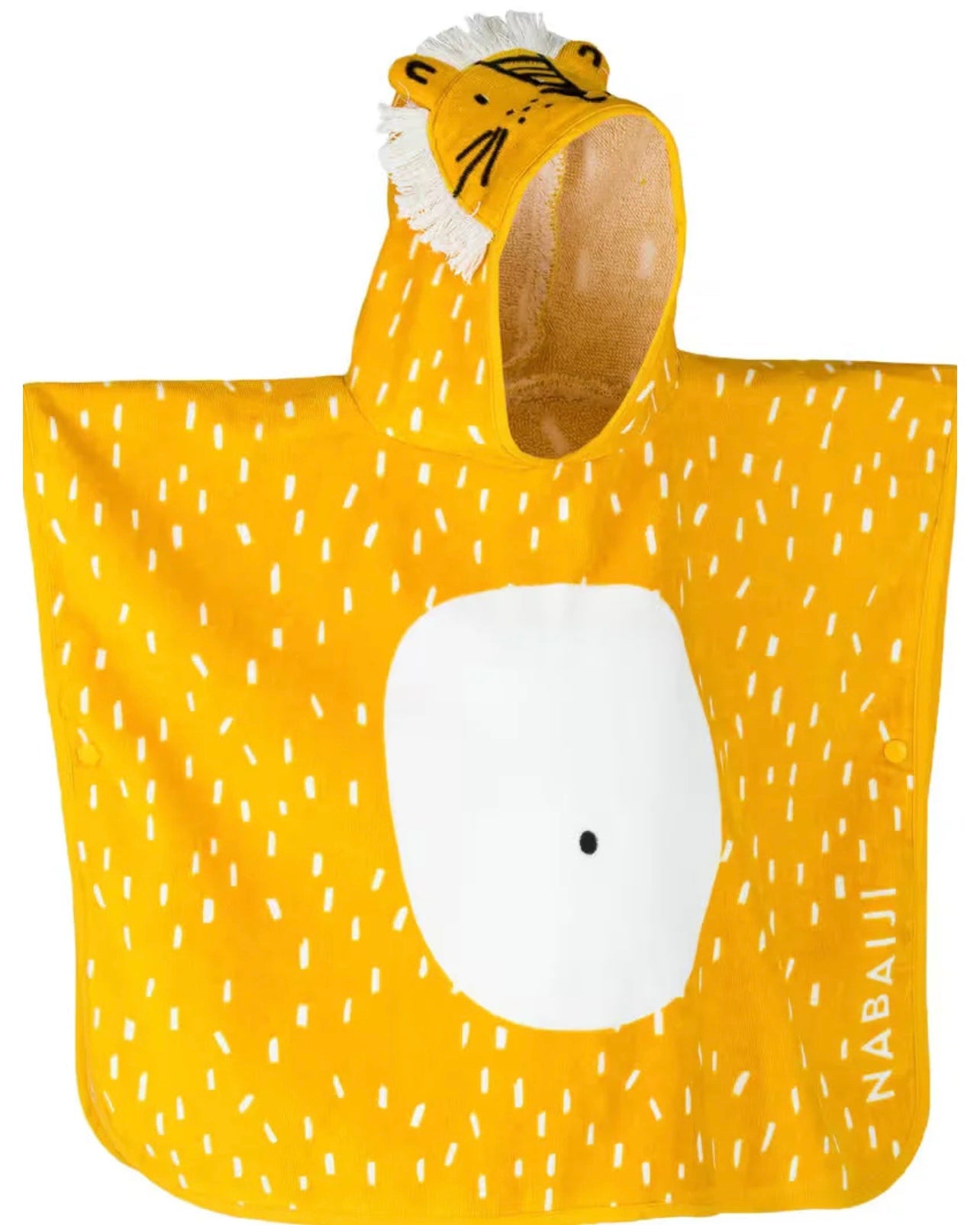 Lion Kids Yellow Hoodie Towel | Printed Poncho Bath Towel