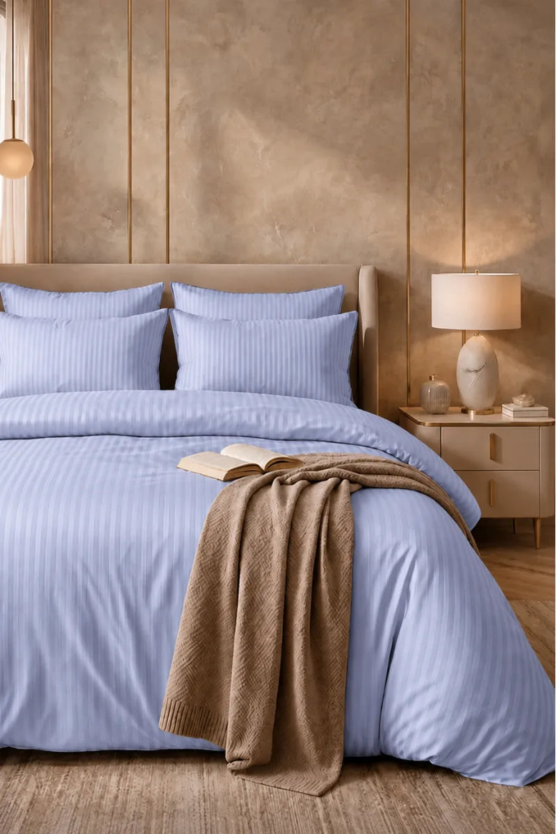 Ice Blue Quilt Cover Set (6PCS - King Size)