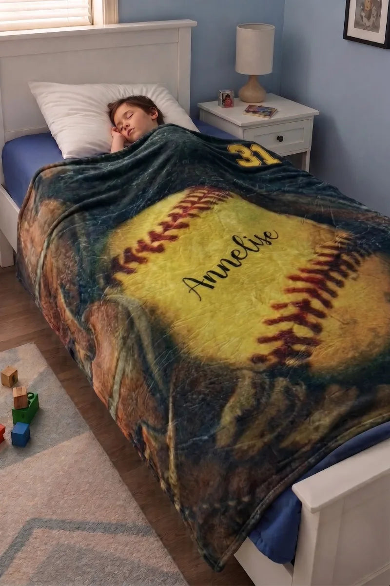 Kids Bedtime Fleece Blanket – Cute Cartoon Design – Size (80" x 59")