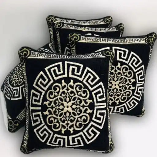 5 PCS Velvet Jacquard Cushion Covers Set