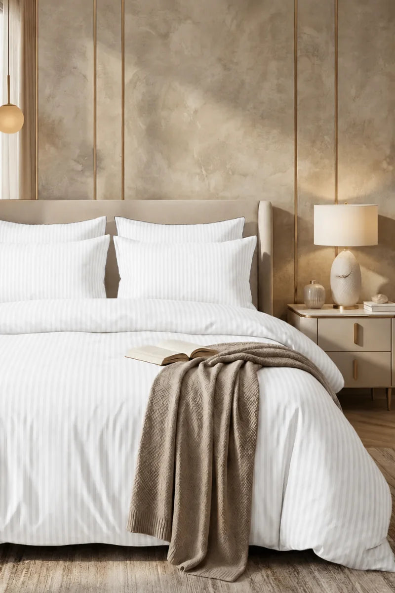 Bright White Quilt Cover Set (6PCS - King Size)