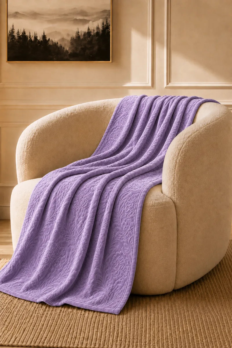 Lavender Embossed Blanket