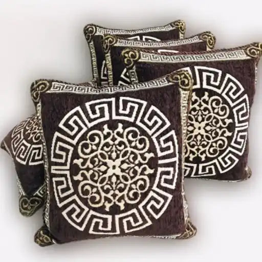 5 PCS Velvet Jacquard Cushion Covers Set