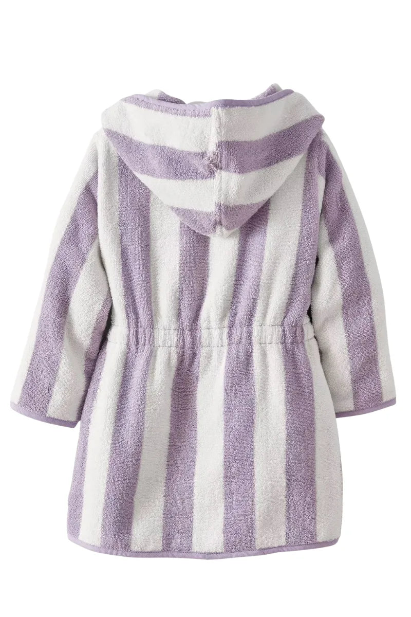 Striped Bathrobe for Children, Transat - striped purple