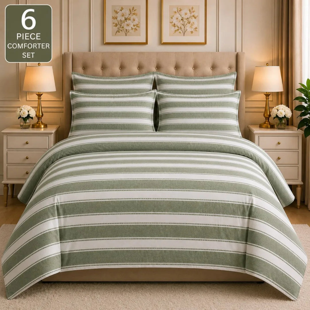 Luxury Export Cotton Double Bed Comforter Set – 87x95 Bedsheet & Pillow Covers