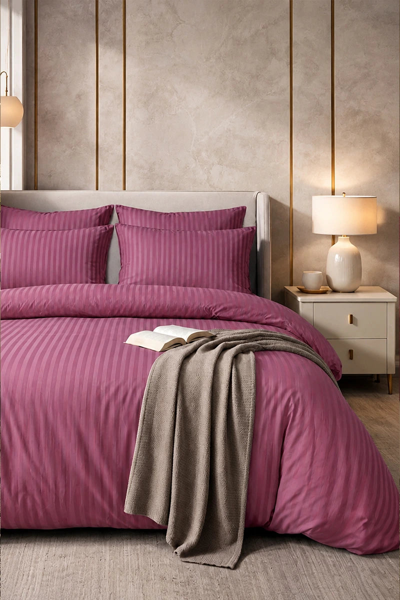 Mauve Quilt Cover Set (6PCS - King Size)