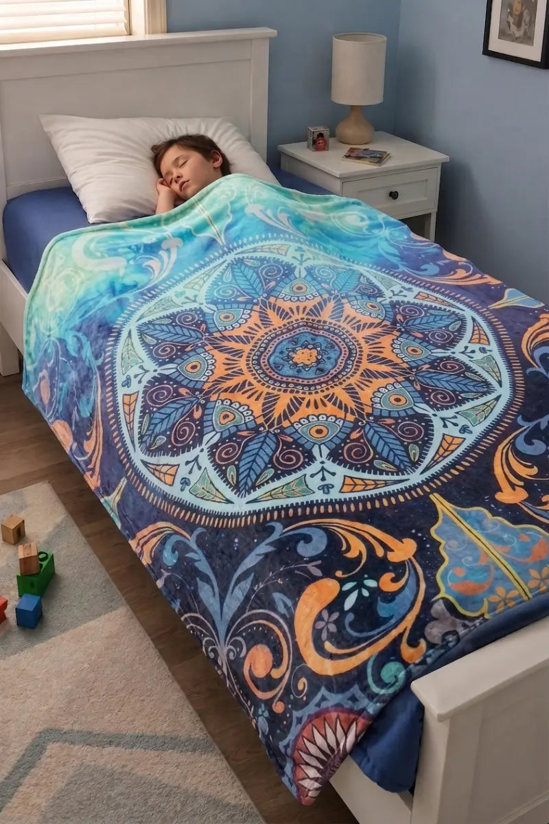 Kids Soft Printed Blanket – Cartoon Character Design – Size (60" x 49")