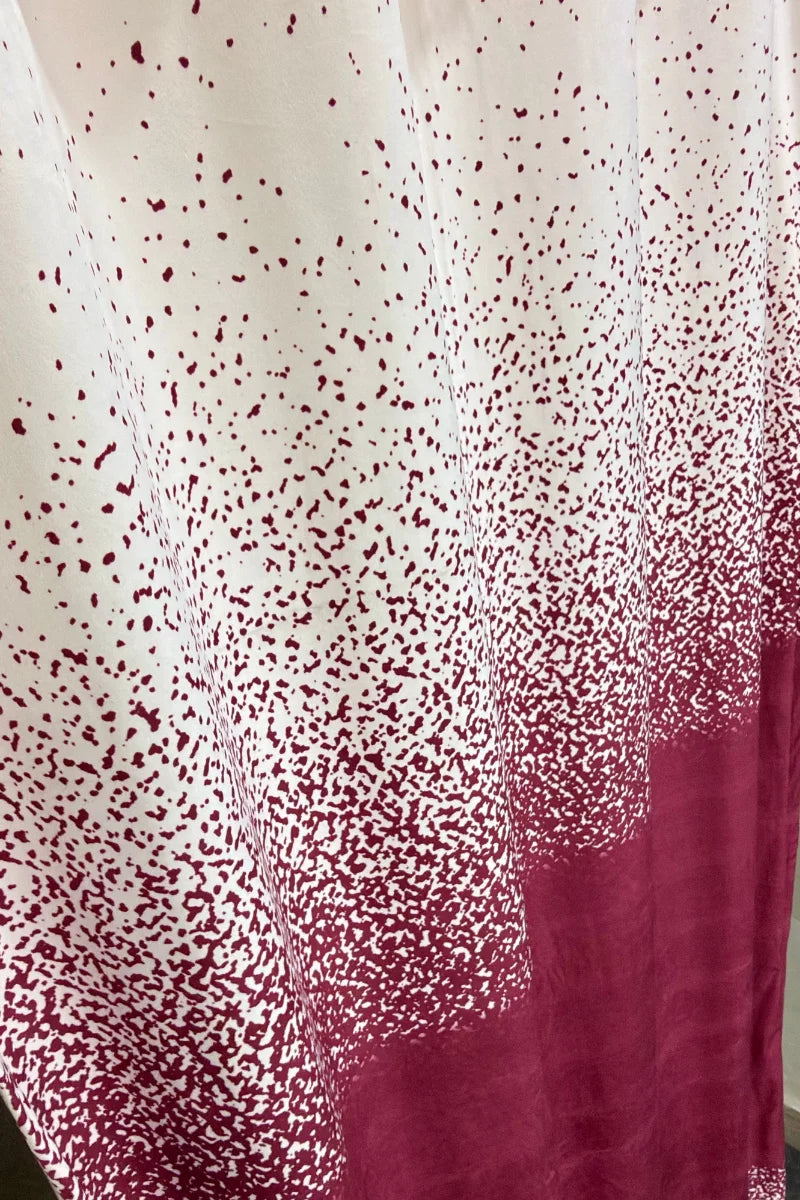 Dark Pink Ombre Speckled Velvet Curtain Set – Stylish & Modern Home Décor