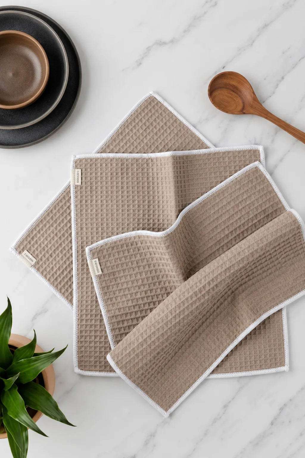 ROMAL Waffle Cotton Towels – Ultra-Soft & Absorbent | 12-Piece Pack