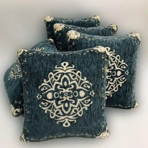 5 PCS Velvet Jacquard Cushion Covers Set