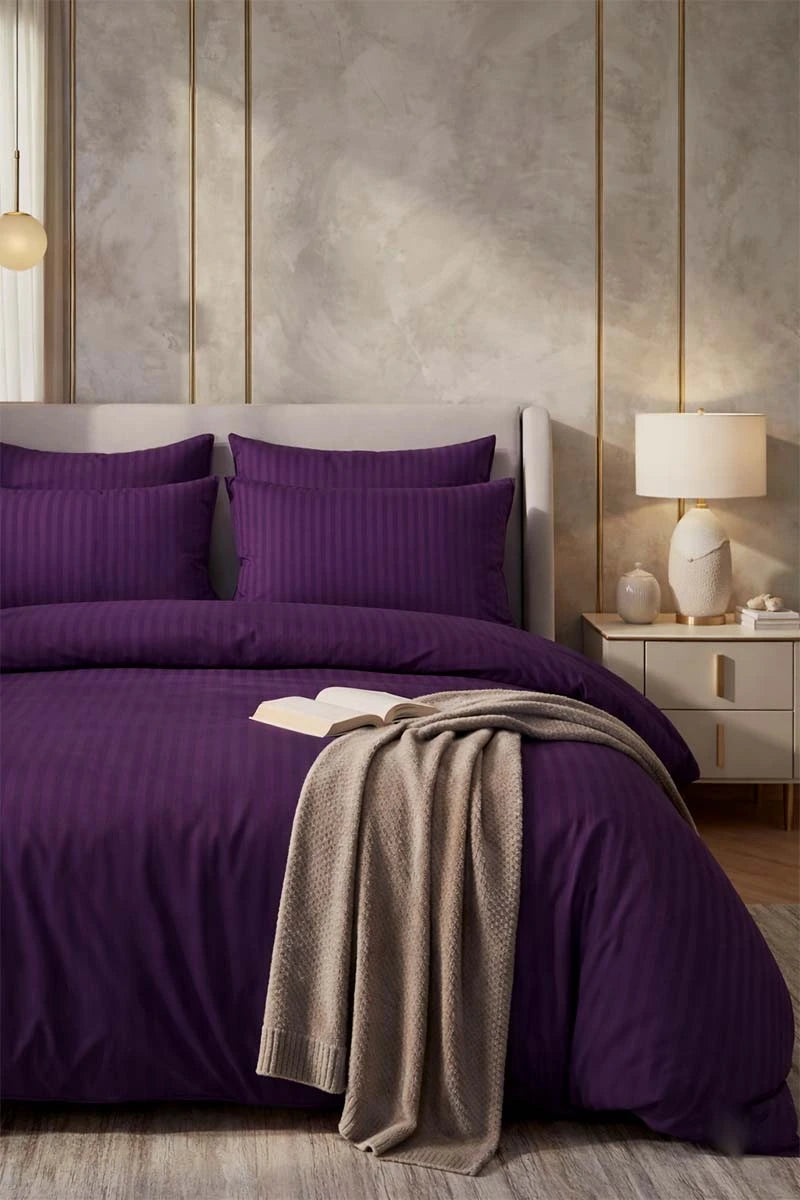 Deep Purple Quilt Cover Set (6PCS - King Size)