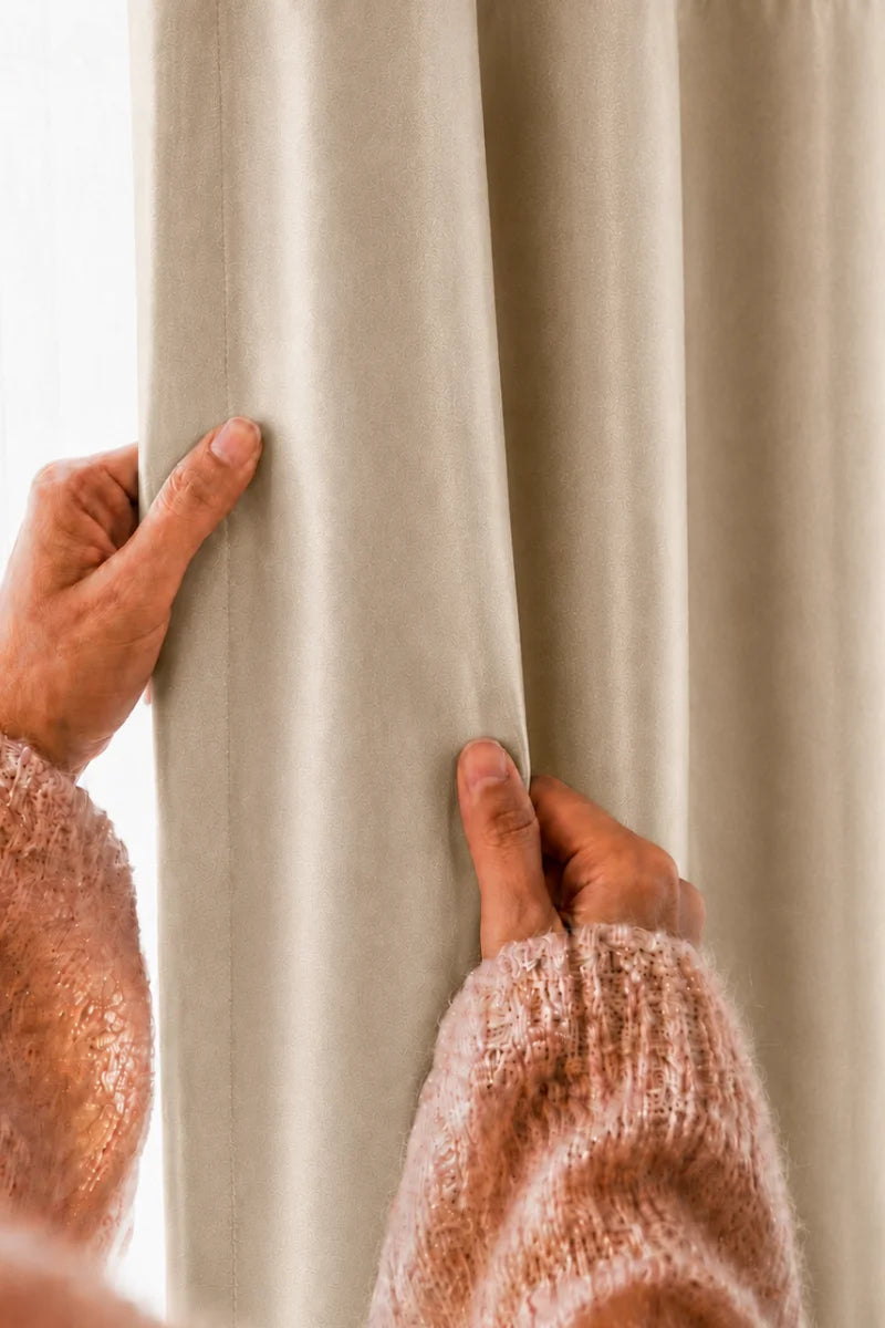 Skin Imperial Border Velvet Curtains - Set of 2 Panels