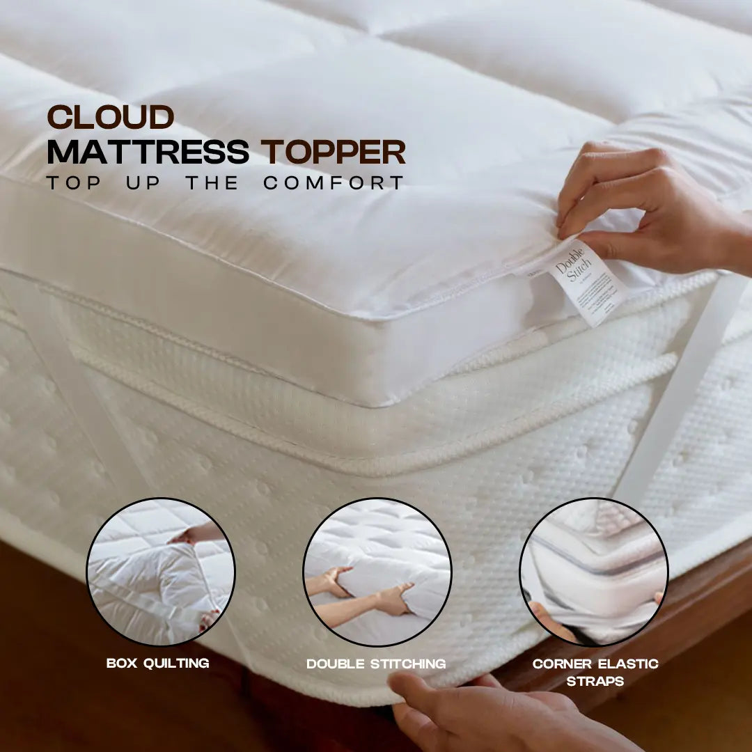Square Quilted Mattress Topper (King 72 x 78 inches)