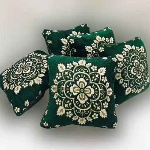 5 PCS Velvet Jacquard Cushion Covers Set