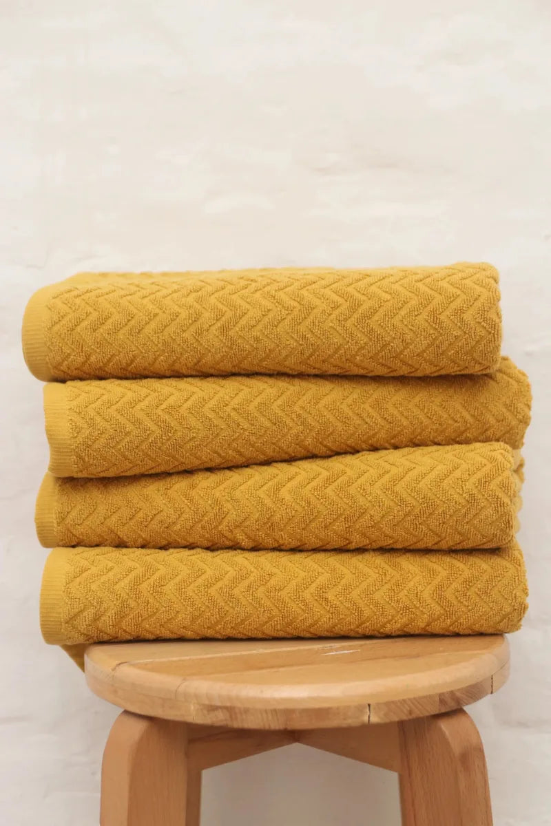 Mustard Towels Set | Quick Dry & Easy Care | Multiple Pack Options