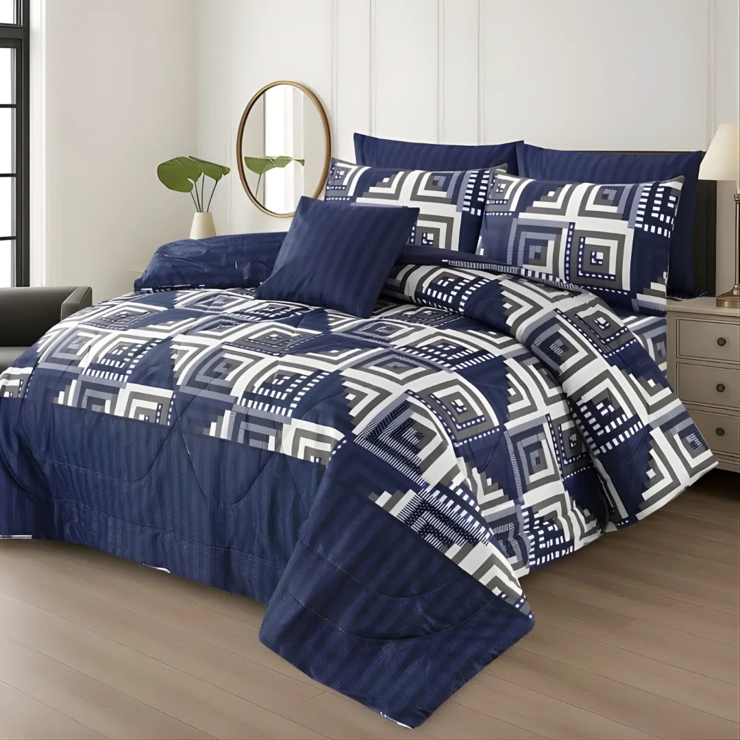Premium King Size 7-Piece Comforter Set | Complete Bedding Collection