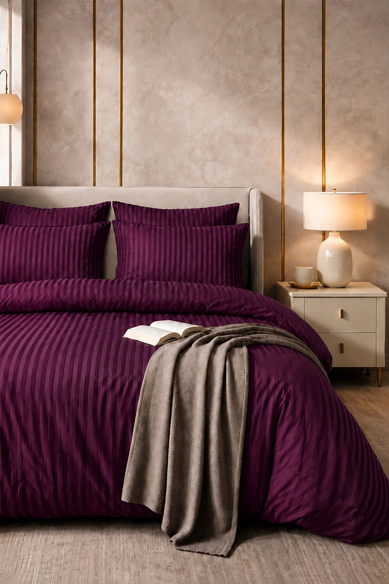 Rich Purple Quilt Cover Set (6PCS - King Size)