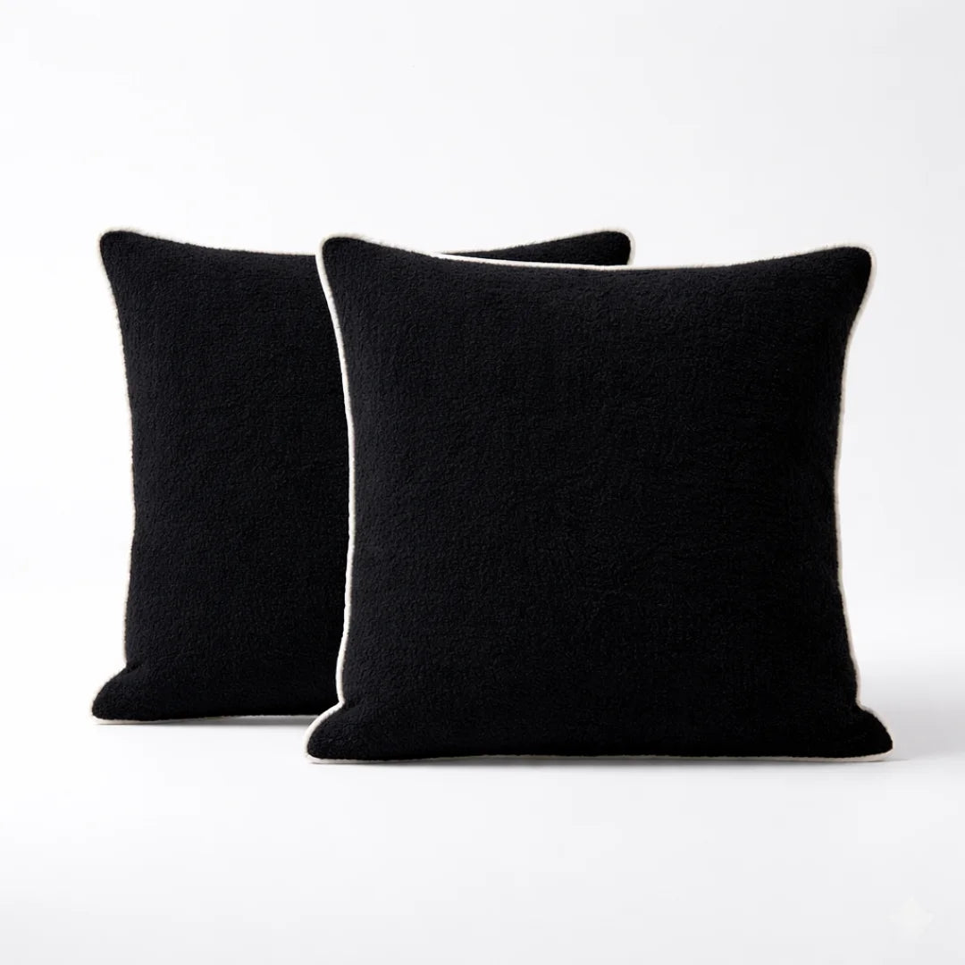 Modern Terry Cushion – Soft Texture & Hidden Zip (Pack of 2)