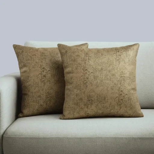 Bronze Textured Velvet Cushion – Luxury Feel & Hidden Zip (Pack of 2)