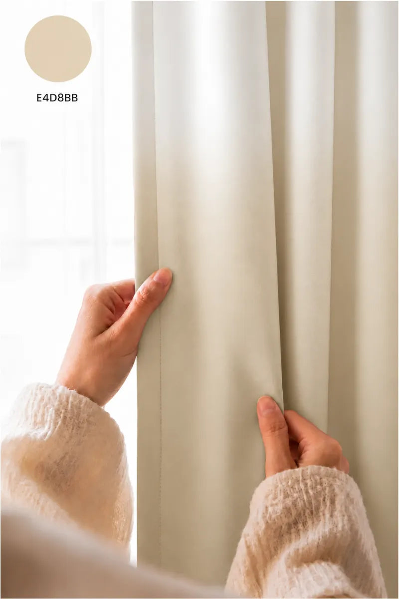 Champagne Beige (#E4D8BB) Dip-Dye Ombre Velvet Curtains – Set of 2 Panels