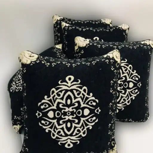 5 PCS Velvet Jacquard Cushion Covers Set