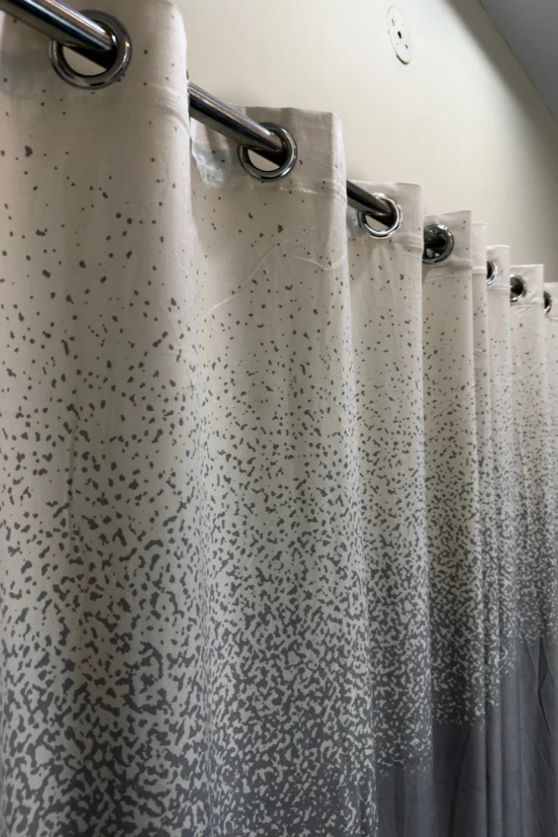 Gray Ombre Speckled Velvet Curtain Set – Stylish & Modern Home Décor