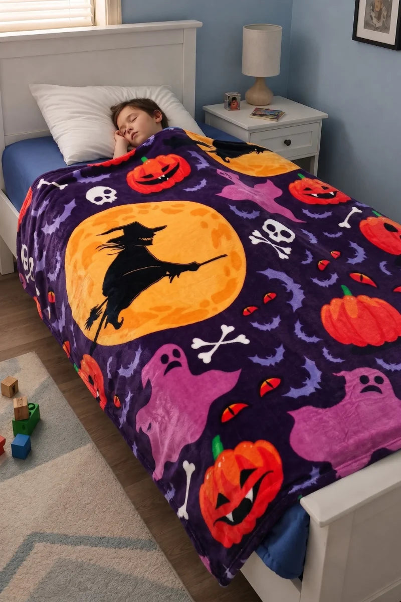 Kids Printed Fleece Blanket – Soft Character Design – Size 75" x 55"