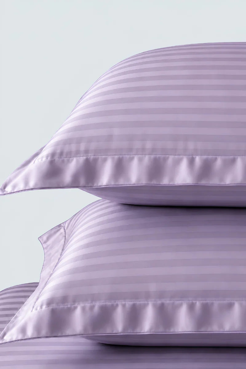 Violet Stripe Fitted Bedsheet - King Size