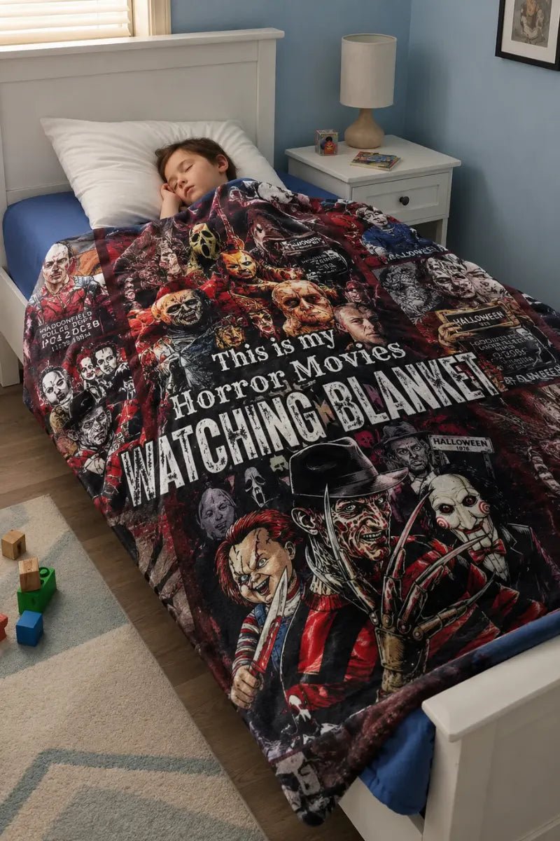 Kids Cartoon Fleece Blanket – Colorful Printed Design – Size 59" x 39"