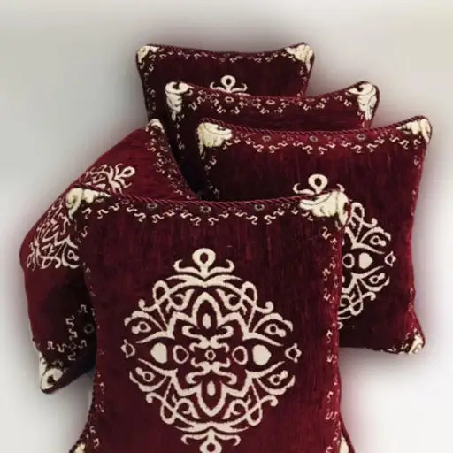 5 PCS Velvet Jacquard Cushion Covers Set