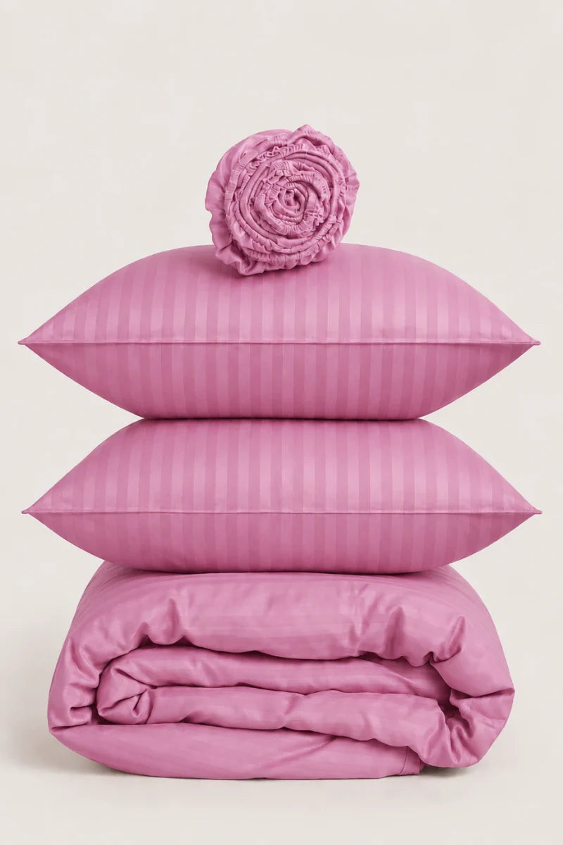 Pink Quilt Cover Set (6PCS - King Size)