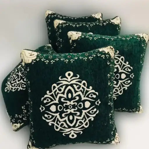 5 PCS Velvet Jacquard Cushion Covers Set