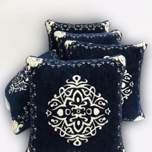 5 PCS Velvet Jacquard Cushion Covers Set