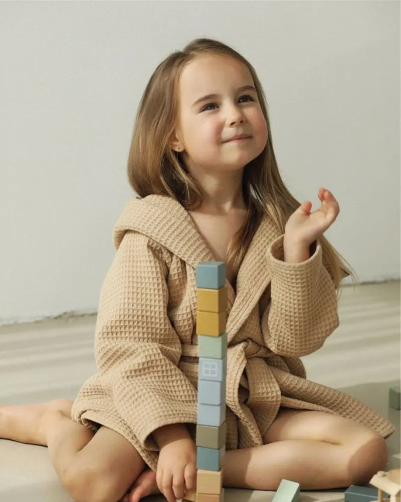 Premium Kids Bathrobe | Waffle Texture, 100% Cotton (Ages 4-6 Years)