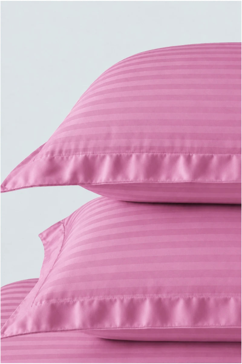 Pink Stripe Fitted Bedsheet - King Size