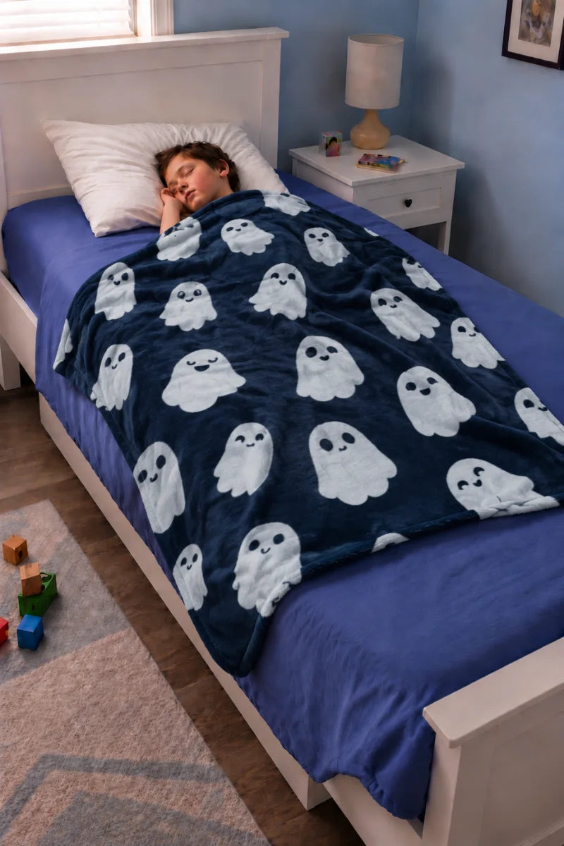 Kids Soft Fleece Blanket – Colorful Cartoon Design – Size 57" x 48"
