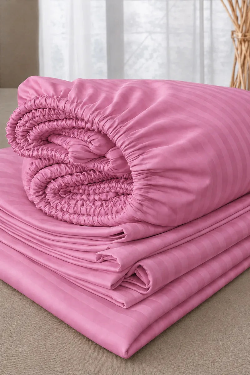 Pink Quilt Cover Set (6PCS - King Size)