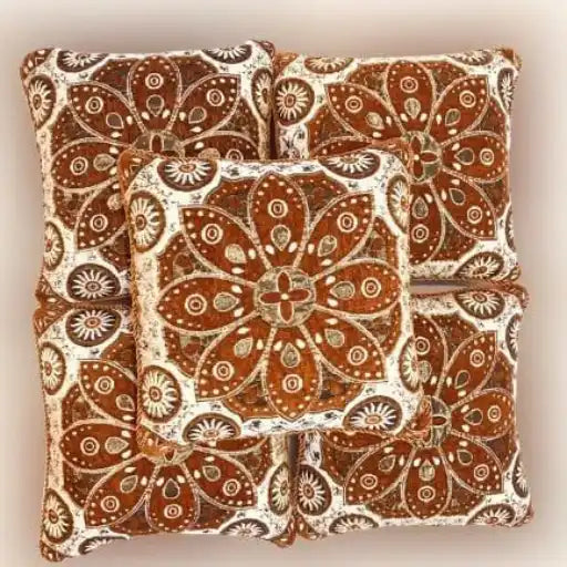 5 PCS Velvet Jacquard Cushion Covers Set
