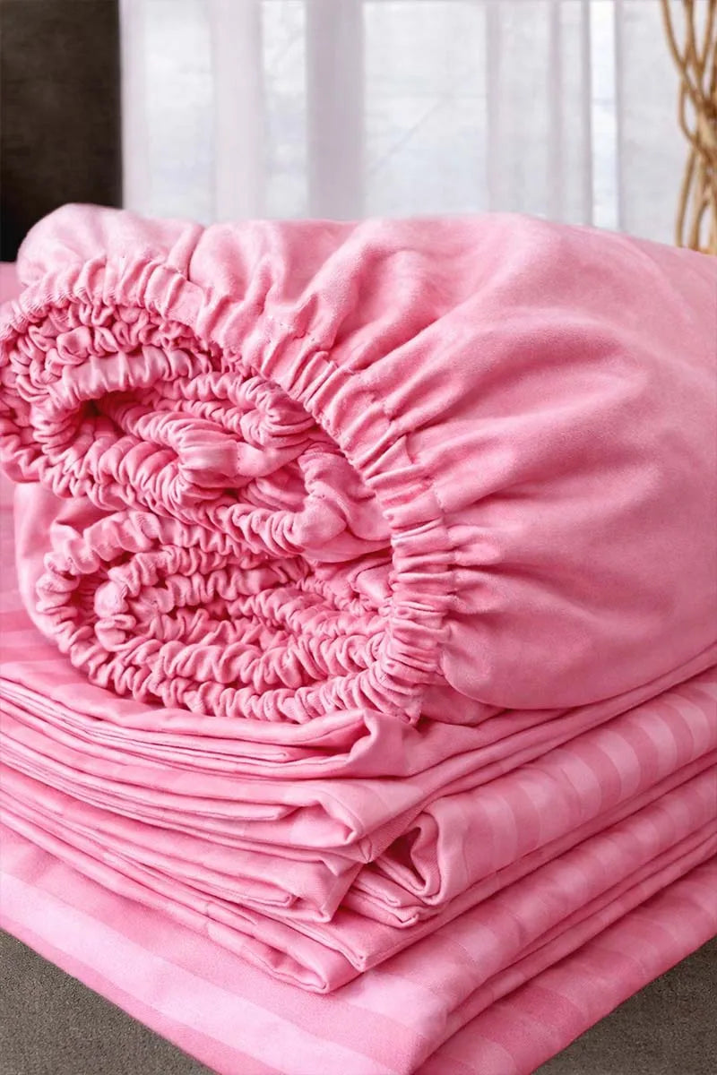 Baby Pink Quilt Cover Set (6PCS - King Size)