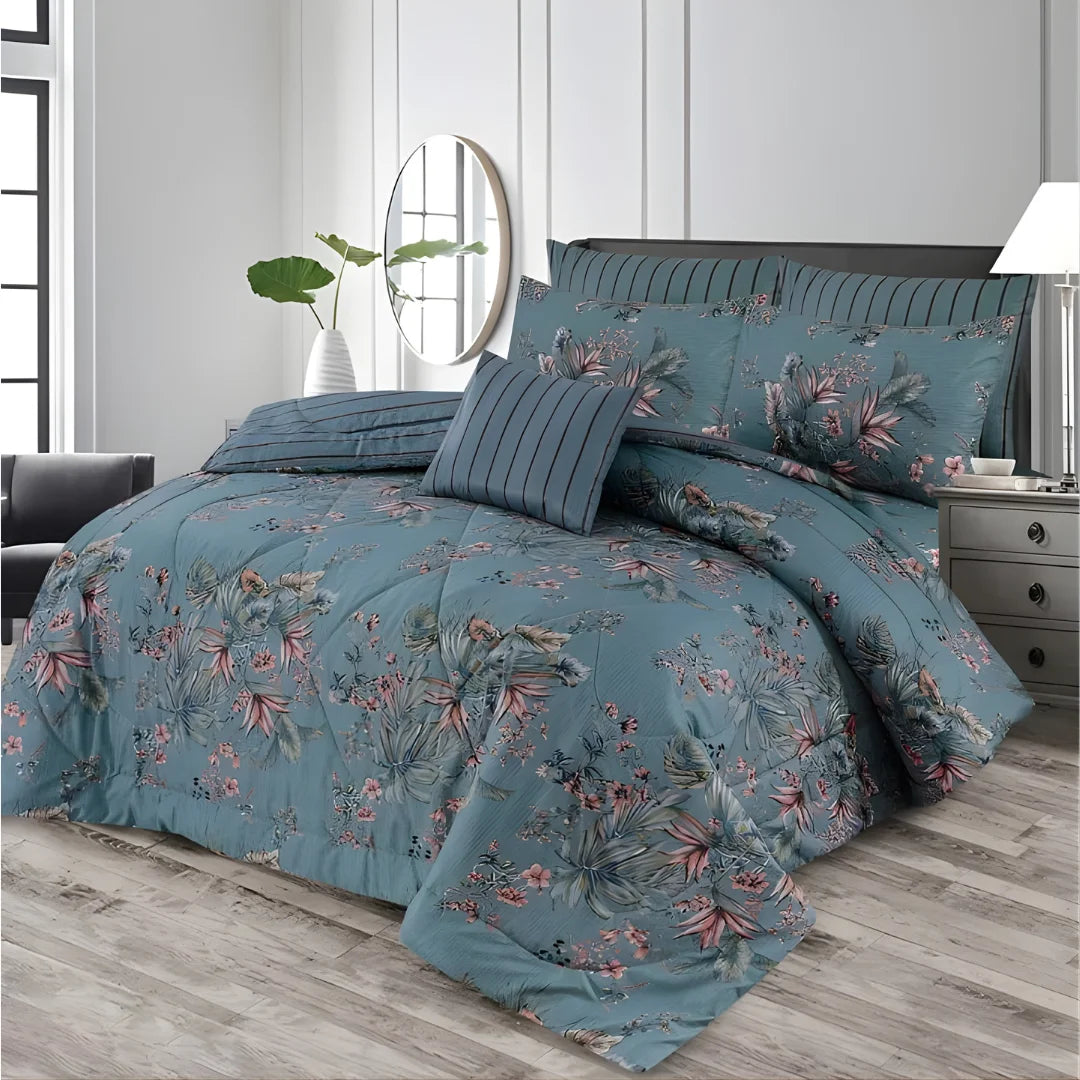 Premium King Size 7-Piece Comforter Set | Complete Bedding Collection