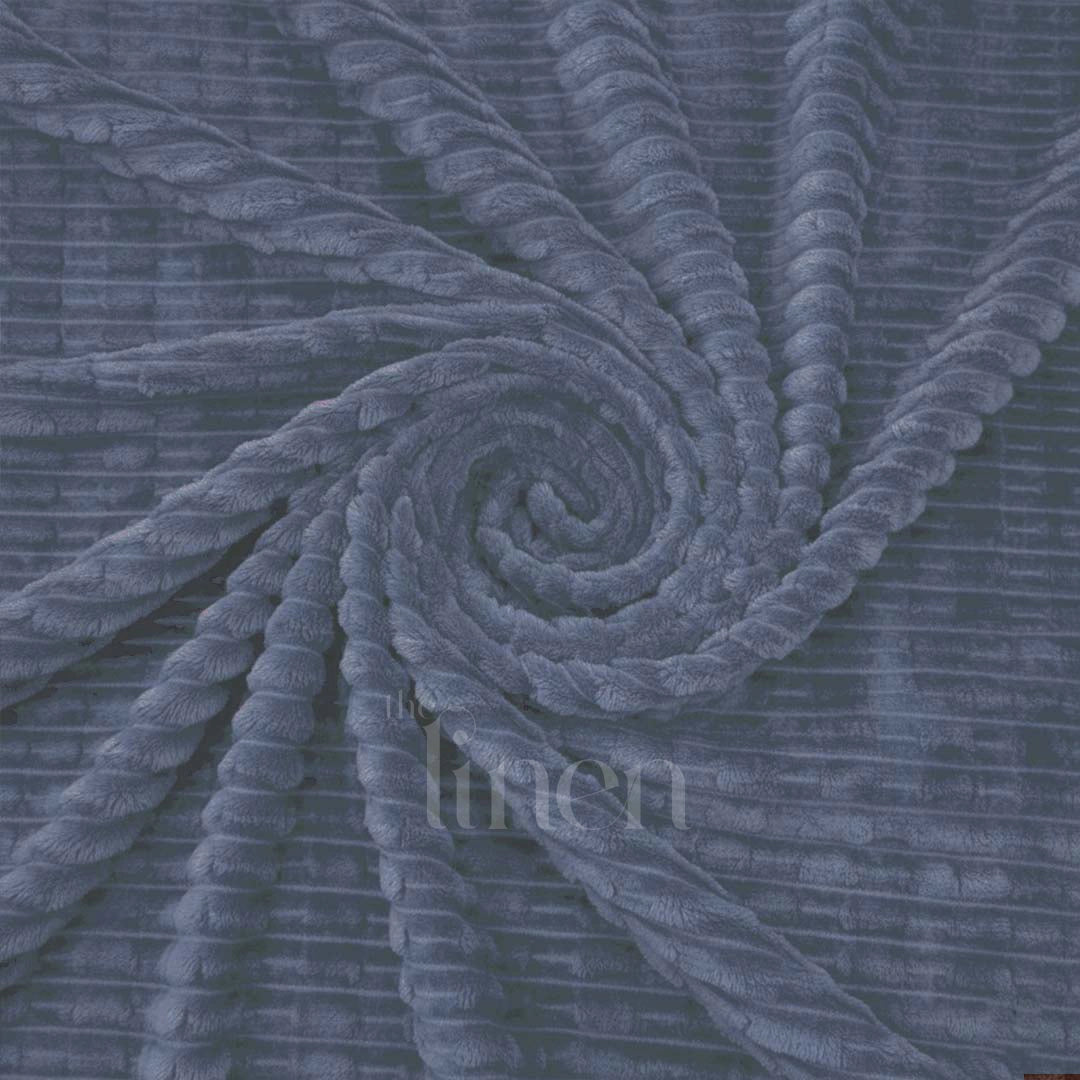 Ice Blue Textured Plush Blanket