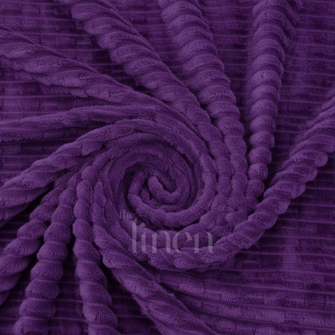 Deep Purple Textured Plush Blanket