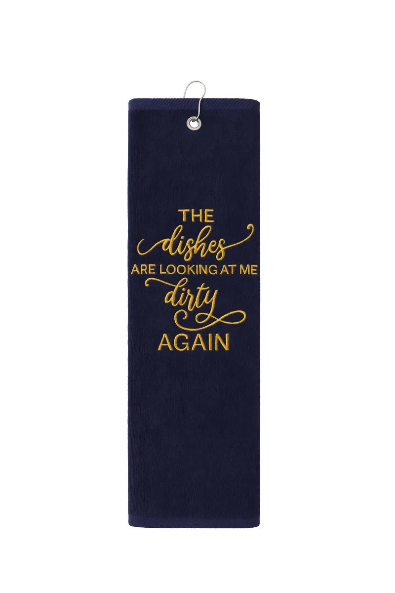 Embroidered Hanging Kitchen Towels – Luxurious Velvet – Pack of 2 & 4